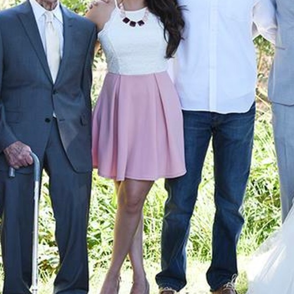 Lace white & pink dress - Picture 1 of 4